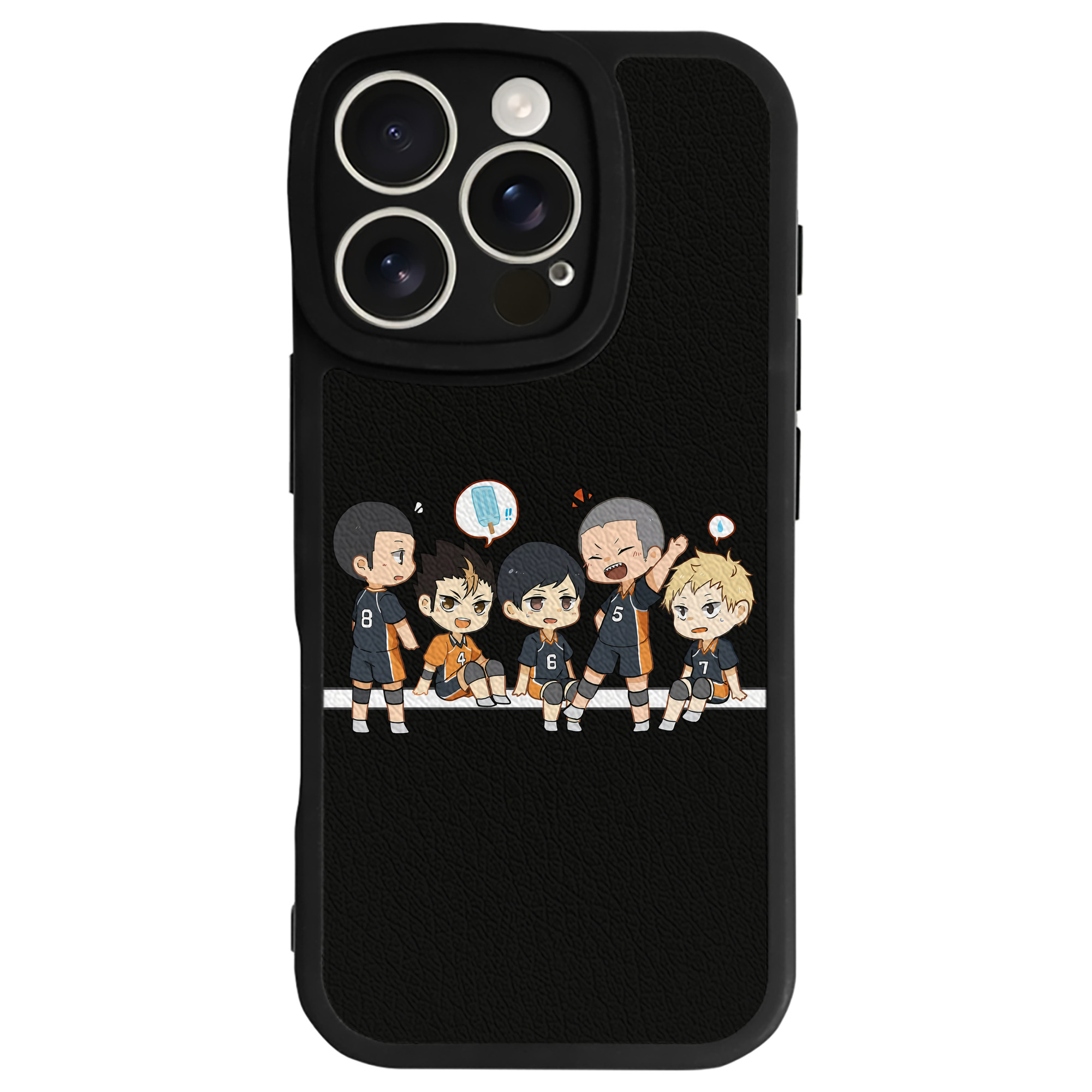 （画像用） ハイキュー!! Haikyu!! 【iPhone 16シリーズ対応】シリコンスマホケース（レザー調） 材質：シリコン